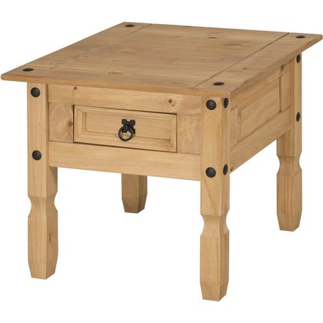 Corona 1 Drawer Lamp Table (1/4)