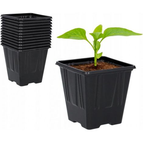 Juego de 12 macetas de plástico Gardenline de 7x7x8 cm (EDA3289)