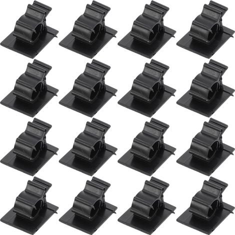 50 Pièces Serrage-câble Adhésif Réglable en Plastique Noir pour Gestion de Câbles Voiture et Chambre, Fixation Pratique et Solide (1/5)
