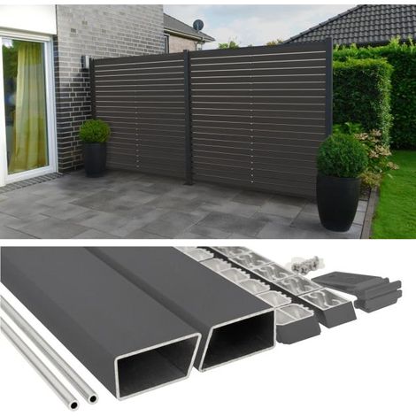HANÖ-Serie Montageset Anthraz. 20x75x1793mm, m.Start-&Abschl.