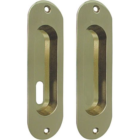 MANIGLIA PER PORTE SCORREVOLI con foro basso - ottone lucido