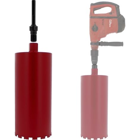 Diamantbohrkrone Ø 188 mm mit Adapter für Bohrmaschine und SDS-max-Bohrhammer