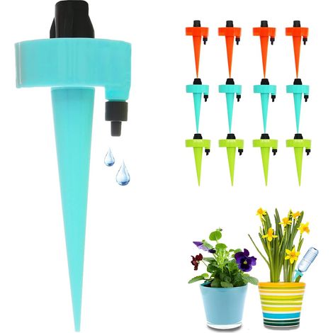 Goutte à Goutte Bouteille, Arrosage Plantes Automatique Irrigation Goutte à Goutte avec vannes de régulation débit d'eau(12Pcs) (1/5)