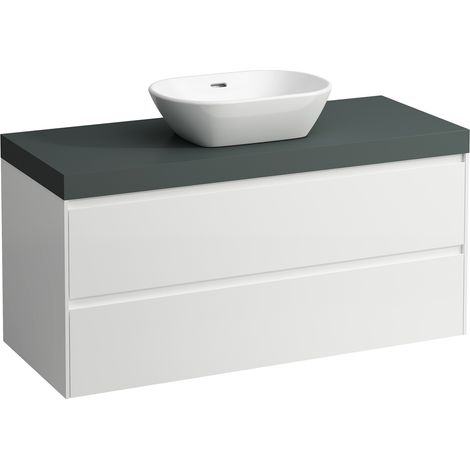 LAUFEN LANI Plan de lavabo gris trafic incl. meuble sous-lavabo,