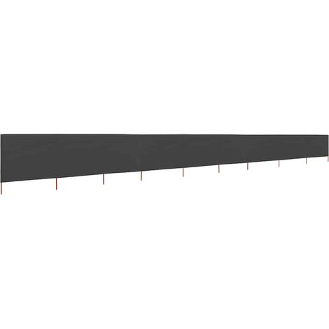 Paravent 9 panneaux Tissu 1200 x 80 cm Anthracite
