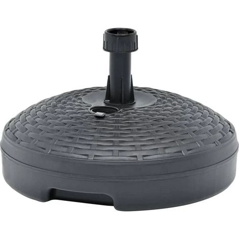 Base de parasol remplie de sable/eau, 20 litres, en rotin synthétique. (1/5)