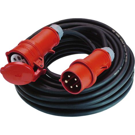 BACHMANN Verlängerung H07RN-F 5G4,0mm² sw, 10m, CEE 32A rt, 346.171