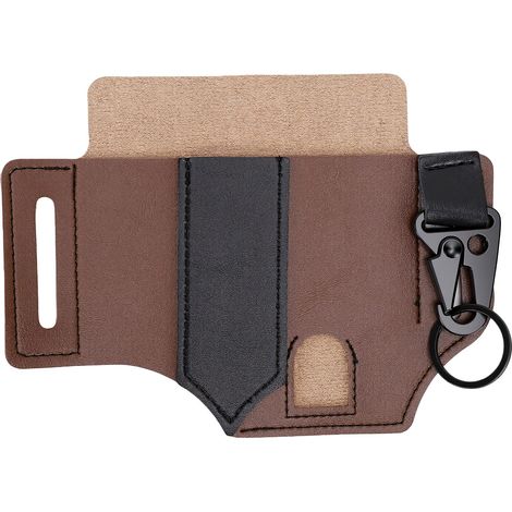Étui à outils en cuir PU multi fonctionnel gaine de ceinture multi-outils pour camping extérieur 4.5in marron (1/5)