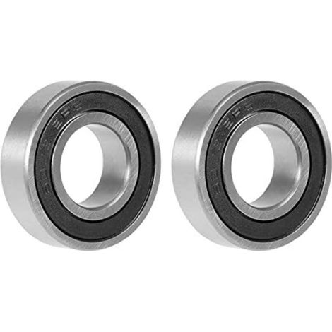 2 pièces 6003-2RS Roulements à billes scellé 17x35x10mm, Pré-lubrifié/Acier au chrome/Joint en caoutchouc, 6003RS Roulements à billes à gorge profonde (1/5)