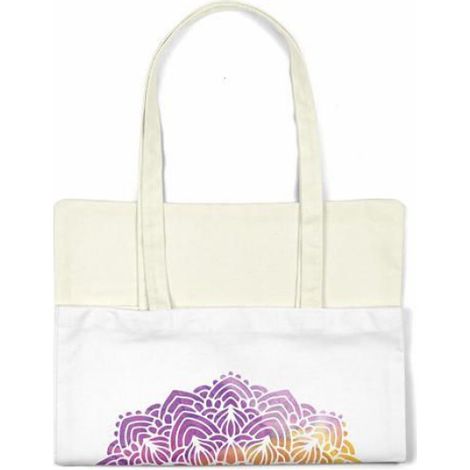 Sac shopping tote bag coton Bonamaison - 34 x 40 cm, anses longues, réutilisable et écologique (1/4)