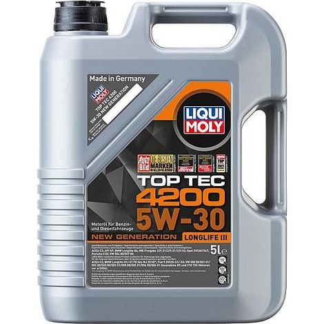 Huile de moteur LIQUI MOLY Top Tec 4200 5W-30, bidon 5 litres