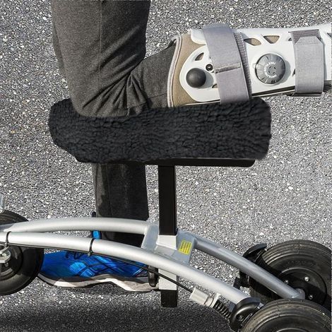 Housse de protection pour genoux, coussin de marche pour genoux, housse de siège de scooter, protection des genoux en mousse pour une expérience de conduite confortable,Noir, 14 × 7 × 2.5 pouces (1/5)