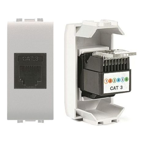 Presa Telefonica Rj11-Rj12 Easy Autocrimpante (Elettrocanali Cod. Ecse8989C4)