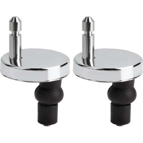 2 Pièces Abattant WC de Toilettes à Charnière Fixations, Charnières à Dégagement Rapide, Charniere Abattant WC Fixations, avec Vis Caoutchouc Rechange (1/4)
