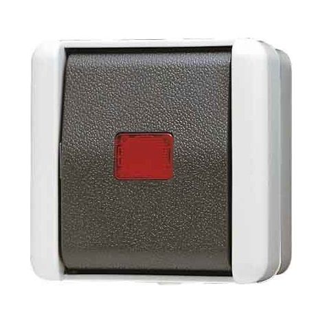 JUNG 831 W BOUTON-POUSSOIR CONTACT, 1 BROCHES