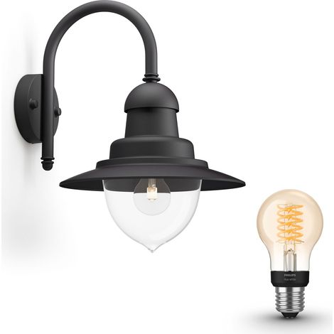 Philips Hue Raindrop Wandleuchte Außen E27 (Schwarz) Warmweißes Licht - White Filament (1/5)
