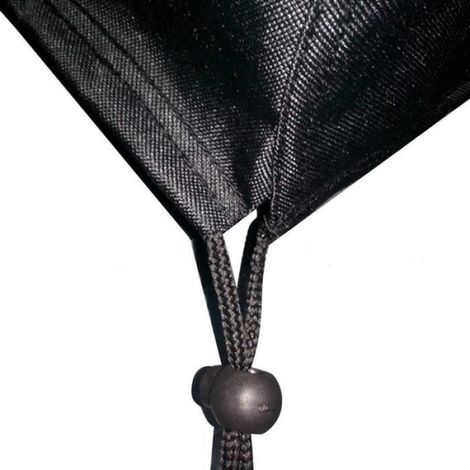 Housse Protection Salon Jardin Carré 120x120x74cm Imperméable Anti-UV Noir (1/4)