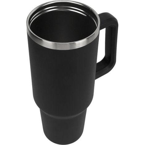 40oz Edelstahl-Vakuumisolierungsbecher mit Henkel und Strohhalm, hält Getränke kalt, Warmwasserflasche Typ 3 (1/5)