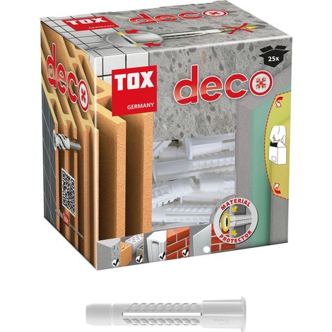 Boite de 25 prises universelles 4AS-K DECO, 12 x 76 mm TOX 016100101