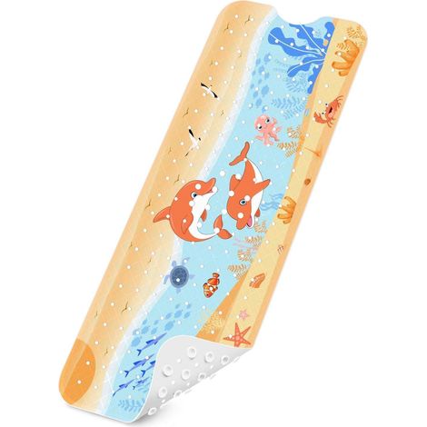 Badewannenmatte rutschfest 100x40cm, BPA-frei, schimmelresistent, maschinenwaschbar (1/5)