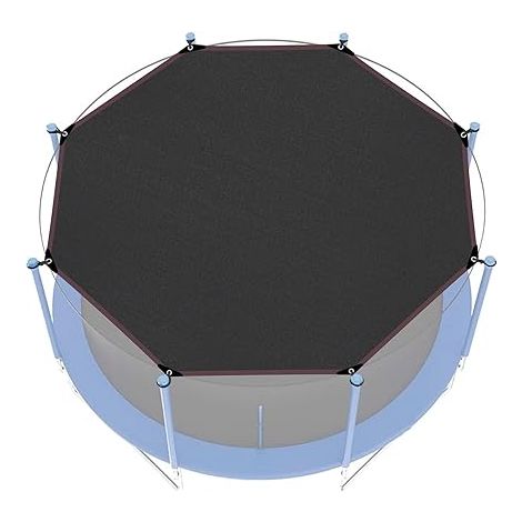Housse de Protection Solaire pour Trampoline Ø 305 cm (10 FT), Convient pour 8 Barres, PE épais résistant aux UV et imperméable, Accessoire Trampoline Essentiel pour la Protection Trampoline (1/5)