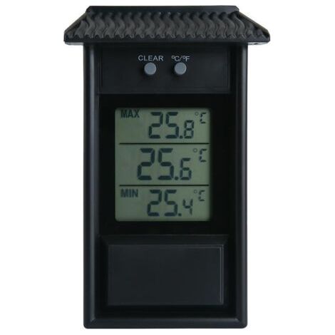 Thermomètre numérique - Surveillez les températures maximales et minimales avec ce thermomètre de serre intérieur et extérieur pratique et facile à installer 13,2x8x3 (cm)