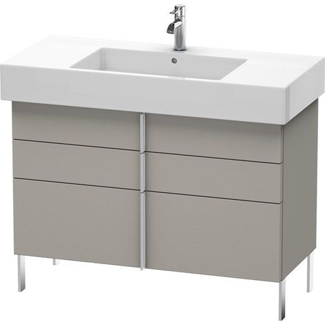 Mobiletto Duravit Vero Vanity 6414, con 2 cassetti e 1 cassetto estraibile, 1000mm, Colore (anteriore/corpo): Terra Opaco - VE641401414
