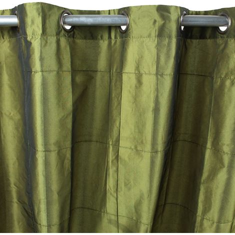 Rideau en taffetas vert bronze 150x250 cm – Chic et raffiné – Apporte lumière et élégance à votre intérieur – Thedecofactory