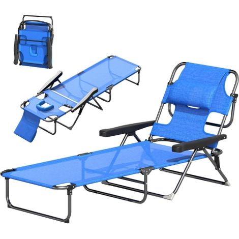 Meuble de jardin, Cadeira de jardin pliable, résistant aux intempéries, 194 x 72 x 31 cm., gain de place, meuble extérieur, design moderne
