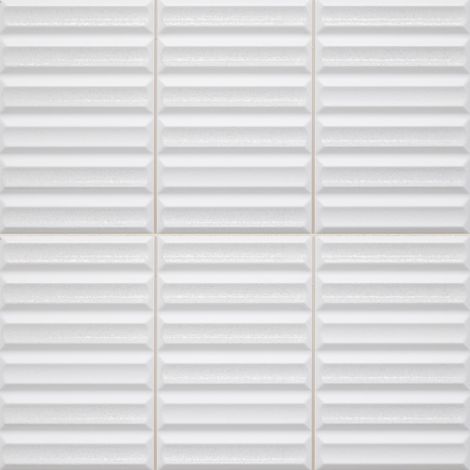Carrelage 3D Blanc 40x20x1,4 cm Movira - Mur intérieur (vendu par carton de 0,72 m²) - RO'MA CARRELAGE