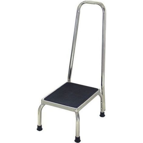 Escalón de metal con asidero curvado, con pedal, peldaño, taburete