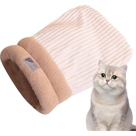 Cozy Cat Basket & Sleeping Bag, Semi-Enclosed Cuddle Carrier Winter Pet Bed