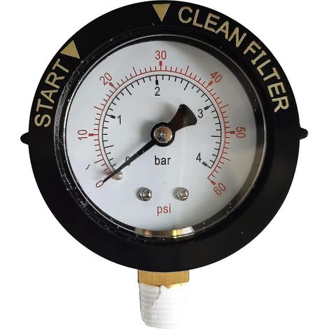 Manomètre compact 0-60 psi 190058, compatible avec les piscines Pentair et Hayward. (1/5)