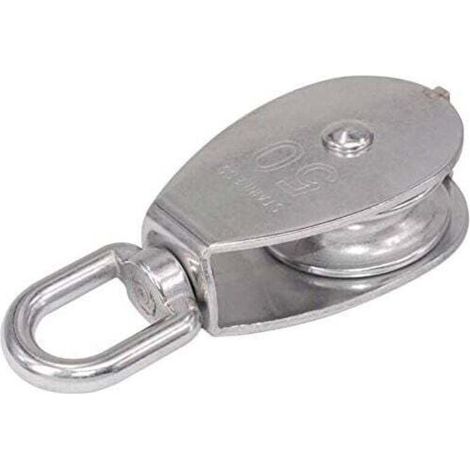Bardusch-Poulie à corde, poulie en acier inoxydable 304, poulie en acier inoxydable, argent/50 mm (1/5)