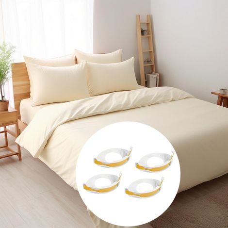 2 Pièces Tendeur Drap Housse Lit Drap Réglable, Attache Drap Housse, Elastique Drap Housse avec Clips en Métal, Réglable Élastiques Triangle Sangles (1/5)