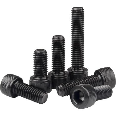 20 Pièces Vis à Tête Cylindrique, M4 x 25 mm Boulons à Tête Hexagonale, Entièrement Filetée Boulons en Acier au Carbone, Vis à Tête Cylindrique à Six Pans Creux (1/5)