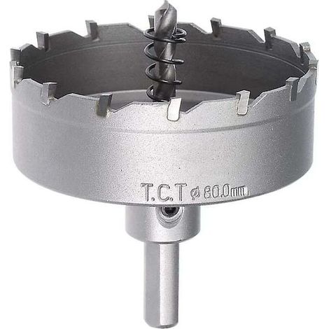 Foret à scie circulaire en carbure - Diamètre de coupe 80 mm - Tige triangulaire non glissante 10 mm - Profondeur de coupe 29 mm - Pour tôle inoxydable et métaux - 1 pièce (1/5)