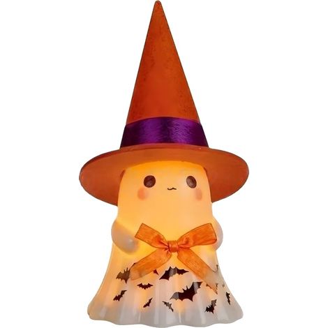 Lámpara fantasma, iluminación LED, decoración original, 3 unidades, color naranja. (1/2)