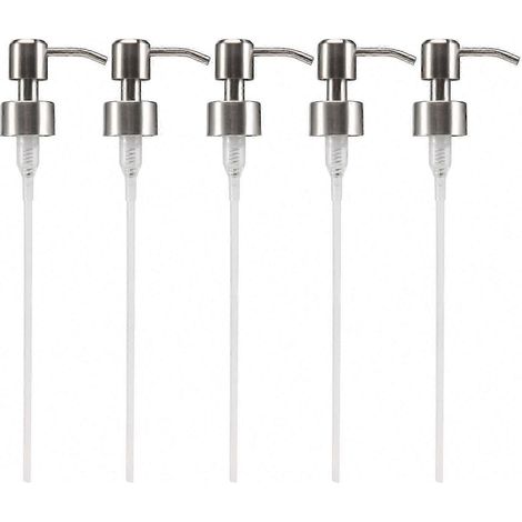 pompes de rechange en acier inoxydable pour distributeurs de savon, têtes de buse à 28 dents pour flacons de lotion (1/5)