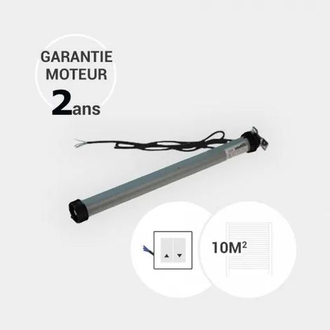 Moteur filaire 20 Nm de volet roulant pour tablier de 10 m² maximum (axe Octogonal de 60 mm)