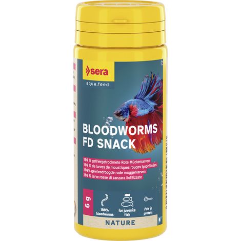 Sera Fischfutter Bloodworms FD Rote Mückenlarven 50 ml Fischfutter