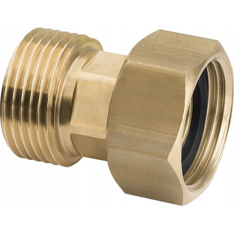 Gerade Messing-Halbverschraubung für Kessel 1/2" M/G, drehbare Kalibriermutter (1/3)