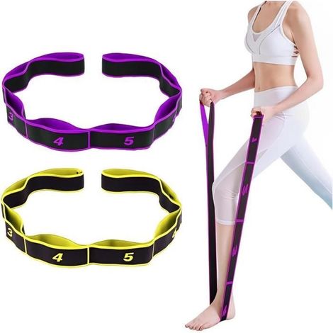 Elastique Musculation, Bande Élastique Fitness 8 Niveaux de Forces Elastique Sport Boucle d'exercice pour Yoga Pilates Fitness (1/4)
