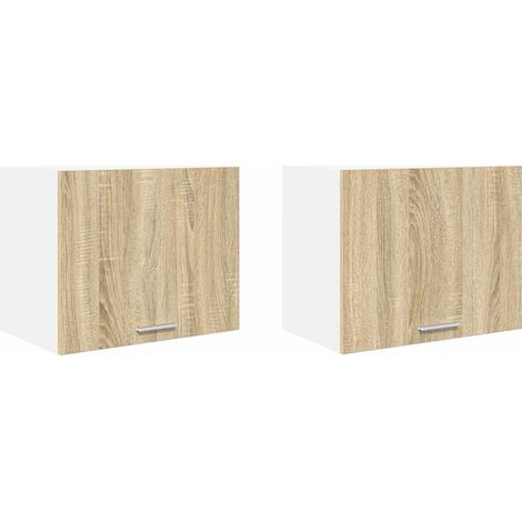 Maison Exclusive - Armadio pensile 2 pcs Quercia Sonoma e Bianca 50 x 31 x 40 cm