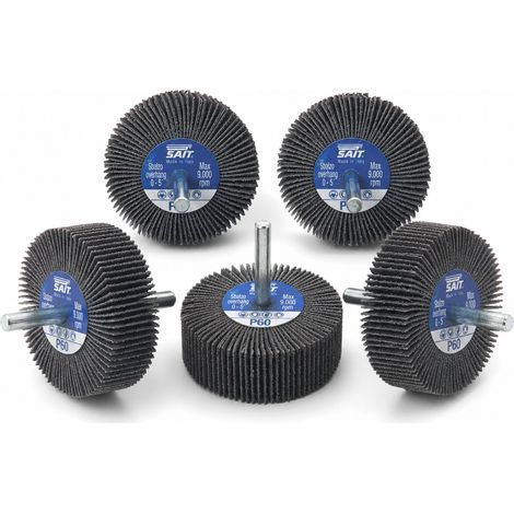 5 Ruote Lamellari SAIT SAITOR-G P60 40x20x6 mm con Gambo per Metallo (1/5)