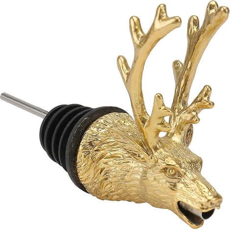 Verseur à vin réutilisable en forme de tête de cerf, compatible avec un usage domestique. (1/5)