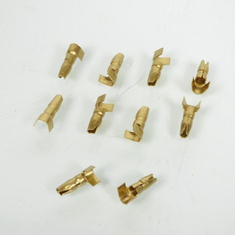 10 cosse ronde fiche électrique cylindrique mâle NON isolée (1/3)