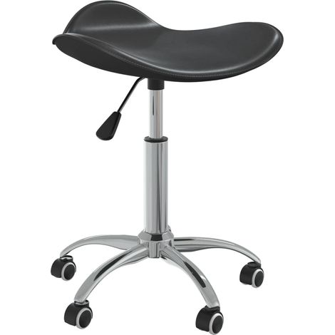 Friseur Rollhocker Schwarz Kunstleder