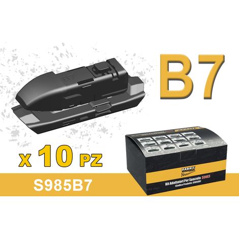 Kit 10 Attacchi B7 Per Spazzole Tergicristallo S985 Flat e T191 Ibrida Lexus NX200 NX300H Landrover Toyota Alpha (1/2)