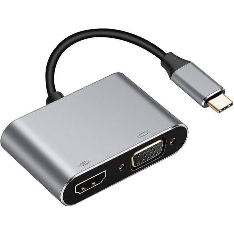 Adaptateur USB-C vers VGA/HDMI, adaptateur VGA 4K pour ordinateurs portables (1/5)